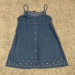 Aeropostale  Overall Dress Junior Womens Large Aero Jean Pearl Snap Front Y2K 90s Photo 0
