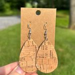 Handmade Faux leather cork  earrings  Photo 0