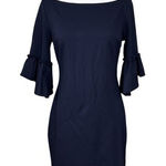 Banana Republic Banana‎ Republic Navy Blue Boat Neck Bell Sleeve Sheath Dress 6 Timeless Photo 0