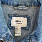 Forever 21  Floral Denim Jean Jacket Embroidered Size Small Photo 1