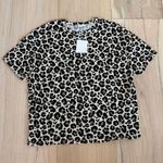 ZARA Animal Print Short Sleeve Tee Shirt Size Small NWT Photo 0