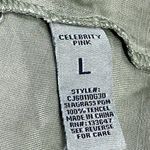 Celebrity Pink Military Jacket Womens L Green Utility Pockets Outdor Long Sleeve Size L Photo 3