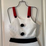 No Boundaries  Holiday Fuzzy Furry Crop Sweater Skirt 2 Piece Set White Small Jr Photo 3