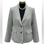 Talbots  Alberdeen Suit Jacket Sz 12. Gray Wool Herringbone Dress Photo 0