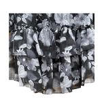 MISA Los Angeles Adora Black and Gray Floral Tiered Smock Ruffle Mini Dress XS Photo 2