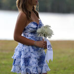 Stacees floral homecoming dress Blue Size 0 Photo 1