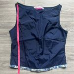 NEW Coming of Age NYC Liberty Fabric Navy Blue Sleeveless Tank Rose Trim Size L Size L Photo 6