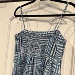 J.Crew Blue And White Plaid Midi Dress Size 6 Photo 4
