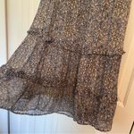 Anthropologie  Kira Off the Shoulder Peasant Midi Dress Floral Metallic Sz 4 Photo 14