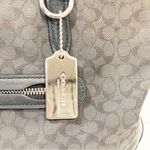 Coach  #79579 Signature Taylor Tote Black & Gray Jaquard with Leather Trim Photo 2