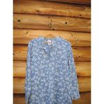 Draper James X Lands End Blue Floral Night Shirt Dress Chambray Size 10 12 M Photo 5