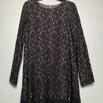Theory  Marique Black Lace Long Sleeve Mini Dress Womens Size 10 Sheath High Neck Photo 0