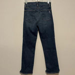 frame denim Frame Le High Straight Chewed Hem Blue Jeans Size 28 Photo 3