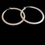 Blue Enamel Sterling Silver Earrings 1" Snap Closure Photo 3