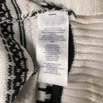 CHAPS Ivory & Grey Striped Fair Isle Mock Turtleneck Sweater Photo 6