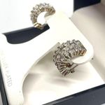 NEW Olivia & Jackson Fine Silver Plated Gold Tone Crystal Earrings Photo 2