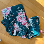 Flora Nikrooz 2-piece Floral Pajama Set, Long Sleeve, Green, Pink, Size S Photo 9