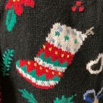 Signatures by Northern Isles Hand Embroidered Christmas Sweater Vest Black Size M Photo 12