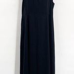 Anthropologie Bow Shoulder Tie Solid Black Sleeveless Maxi Dress Mossimo Large V Neck Flowy Photo 0