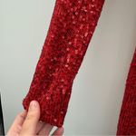 RTR One33 Social Red Sequin Drape Long Sleeve Sheath Mini‎ Dress Sz 4 Photo 10