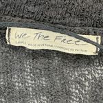 We The Free  Top Small Black Long Sleeve V Neck Textured Knit Raw Hem Boho Casual Photo 3