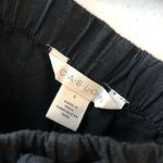 Caslon Womens Pull On Linen Cargo Pants Wide Leg Black L Photo 2