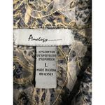 Analogy Paisley Stretch Jacket Women's‎ Size Large Button Front Multicolor Boho Photo 2