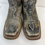 Corral  Teen Size 2.5 T Western Boots Goldie Winged Square Toe Black Crossed Photo 5