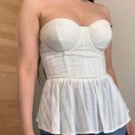 Guess White Strapless Corset top Photo 6