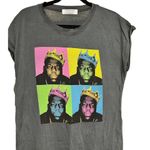 Free People  Daydreamer Biggie Slit Hi Lo Tee Gray Women’s Size Small Photo 2