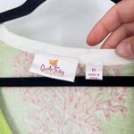 Quacker Factory  Rhinestones Button Front Short Sleeve‎ Cardigan Green Orange 1X Photo 8