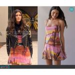 Urban Outfitters Moxie Mesh Mini Slip Dress sunset cactus print Photo 1