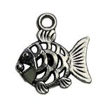 Nautica Fish Pendant Silver Tone Charm Bracelet Necklace Jewelry Craft Dangle u   Photo 0
