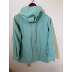 Eddie Bauer VINTAGE Womens Large Lightweight Coat Jacket Green Hooded Chore FLAW Photo 2