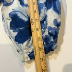 Charter Club  Blue Floral  linen button front Blouse size 1X Photo 9