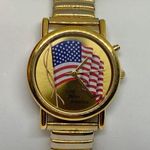 Valdawn God bless America musical USA flag quartz analog watch 33mm running Photo 0
