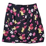 Anthropologie Dolan Monet 100% Silk Floral Draped Mini Skirt Size XS Photo 0