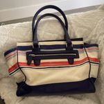 Coach Candace Legacy Red Navy and Cream Striped Women's Bag EUC Photo 5