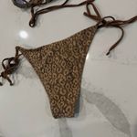 SheIn Sexy Leopard Print Halter Triangle Bikini Set Womens Small Brown/Gold Swim Photo 5