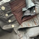 ZARA  The Dreed Flare Raw-Hem Coated Jeans - Size 8 Photo 8