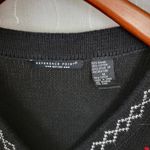 Reference Point Vintage Winter Cardigan Womens M Black Red Cardinal Holly Holiday Embroidery Photo 12