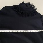 Bitte Kai Rand Classic Merino Wool Blend Black Fringe Turtleneck Sweater Small Photo 3