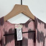 Free People Morning Glow Kimono Fringe Check Print One Size Photo 5