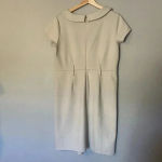 Adrienne Vittadini  Neutral Sheath Dress Size 10 Beige Short‎ Sleeve Minimalist Photo 3