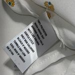 Kaari Blue  size medium women’s blouse ivory with decorative shell fan dot lined Photo 7