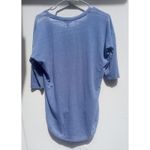 EXPRESS  Women's 3/4 Sleeve Oversized V Neck T Shirt Blue Size XS Photo 2