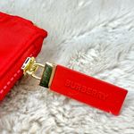 Burberry NEW Red Orange Satin Nylon Wristlet Pouch Photo 6