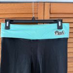 PINK - Victoria's Secret VS PINK Women’s Yoga Black/ Mint Green Leggings Sz S Photo 1
