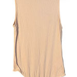 EXPRESS Light Pink Sleeveless High Mock Neck Bodysuit Ribbed Women Sz L Photo 0