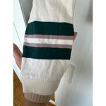 Dickies Women's Striped Rugby Polo Long Sleeve Shirt, Cream & Green, Size XS,EUC Photo 3